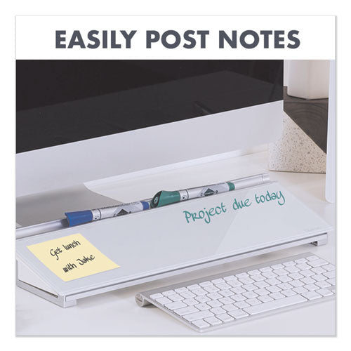 Image of Quartet® Glass Dry Erase Desktop Computer Pad, 18" x 6", White Surface