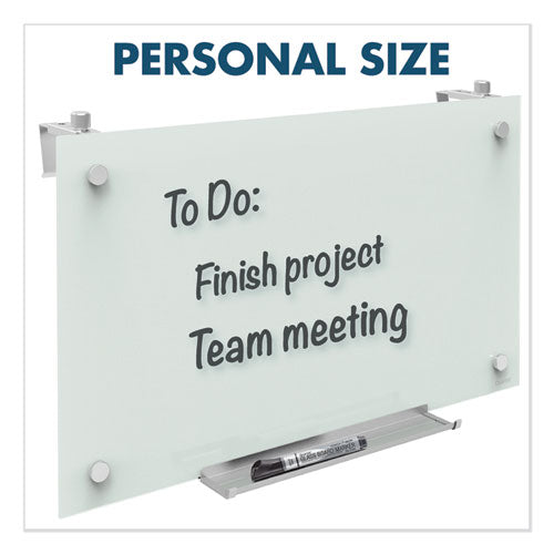 Image of Quartet® Infinity Magnetic Glass Dry Erase Cubicle Board, 30" x 18", White Surface