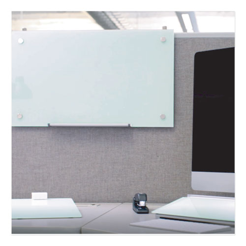 Image of Quartet® Infinity Magnetic Glass Dry Erase Cubicle Board, 30" x 18", White Surface