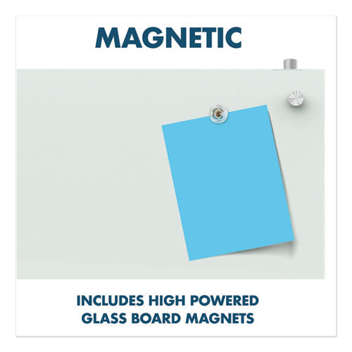 Image of Quartet® Infinity Magnetic Glass Dry Erase Cubicle Board, 30" x 18", White Surface