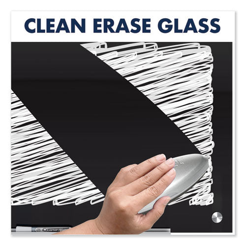 Image of Quartet® Infinity Magnetic Glass Marker Board, 72" x 48", Black Surface