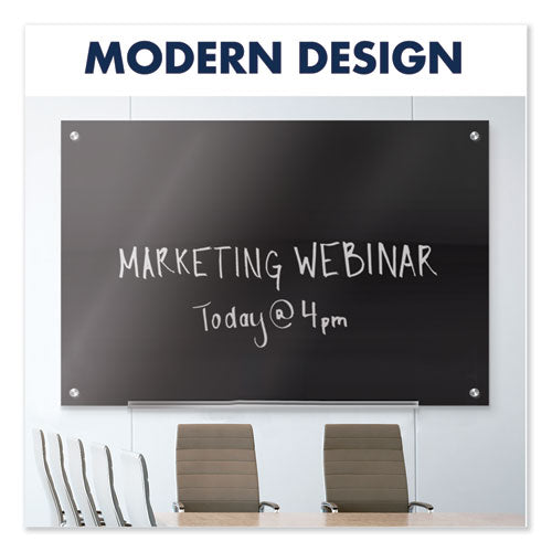 Image of Quartet® Infinity Magnetic Glass Marker Board, 36" x 24", Black Surface