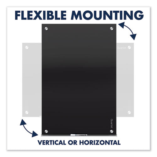 Image of Quartet® Infinity Magnetic Glass Marker Board, 36" x 24", Black Surface