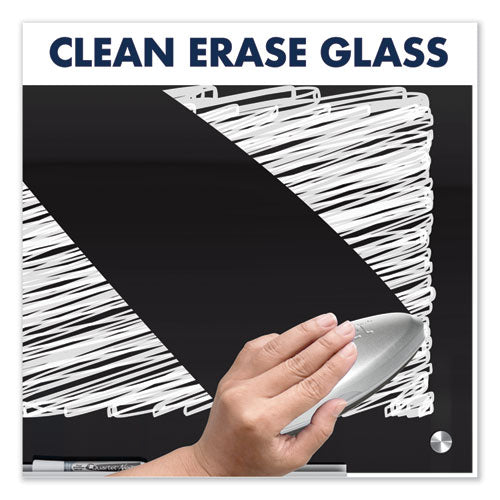 Image of Quartet® Infinity Magnetic Glass Marker Board, 48" x 36", Black Surface