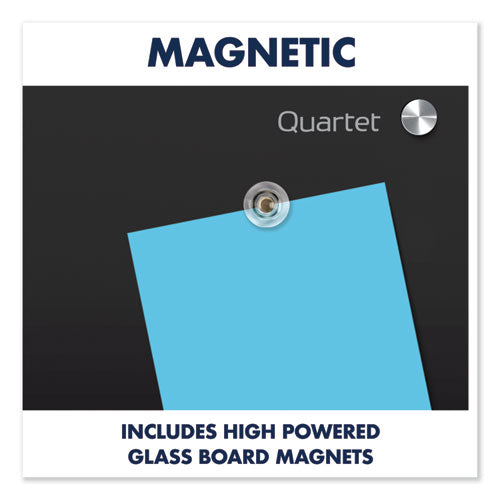 Image of Quartet® Infinity Magnetic Glass Marker Board, 36" x 24", Black Surface