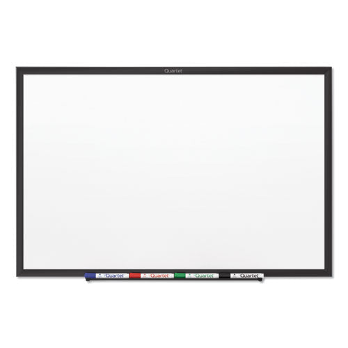 Image of Quartet® Classic Series Nano-Clean Dry Erase Board, 48" x 36", White Surface, Black Aluminum Frame