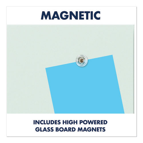 Image of Quartet® InvisaMount Magnetic Glass Marker Board, 50" x 28", White Surface