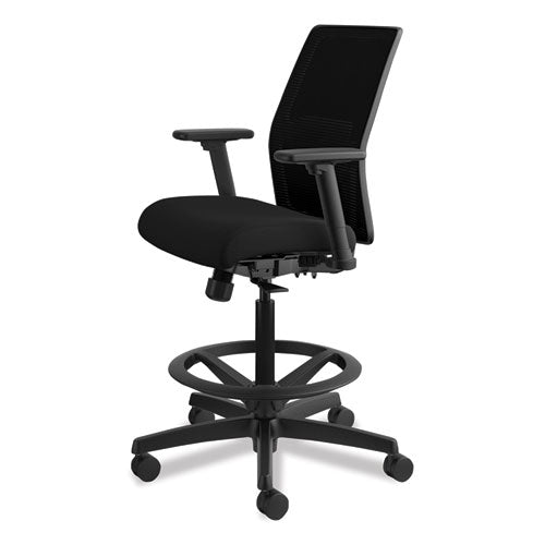 Image of HON® Ignition 2.0 Ilira-Stretch Mesh Back Task Stool, Supports Up To 300 Lb, 23" To 32" Seat Height, Black