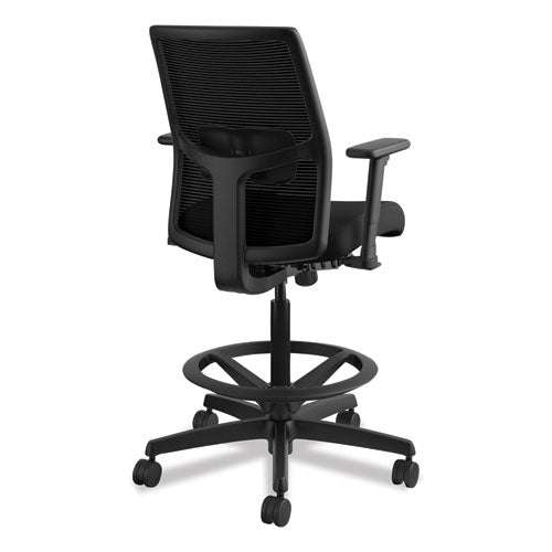 Image of HON® Ignition 2.0 Ilira-Stretch Mesh Back Task Stool, Supports Up To 300 Lb, 23" To 32" Seat Height, Black