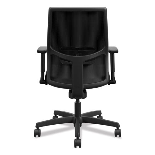 Image of HON® Ignition 2.0 4-Way Stretch Low-Back Mesh Task Chair, Supports Up to 300 lb, 16.75" to 21.25" Seat Height, Black