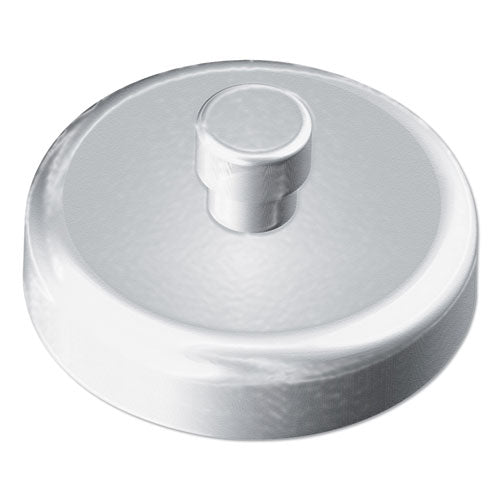 Image of Kantek Mounting Magnets for Kantek Acrylic Glove and Paper Towel Dispensers, 1.5" Diameter, White/Silver, 4/Set