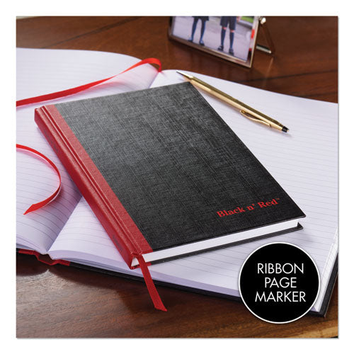 Image of Black n' Red Hardcover Casebound Notebooks, SCRIBZEE Compatible, 1-Subject, Wide/Legal Rule, Black/Red Cover, (96) 11.75 x 8.25 Sheets