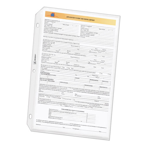 Image of Avery® Top-Load Polypropylene Sheet Protector, Heavy, Legal, Diamond Clear, 25/pack