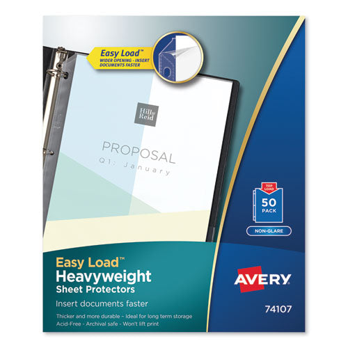 Image of Avery® Top-Load Poly Sheet Protectors, Heavy Gauge, Letter, Nonglare, 50/box