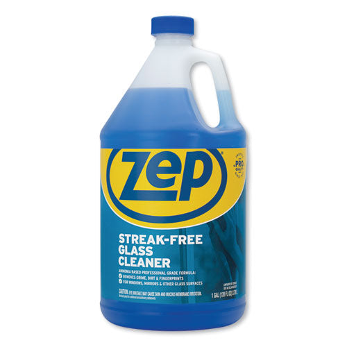 Image of Zep Commercial® Streak-Free Glass Cleaner, Pleasant Scent, 1 Gal Bottle, 4/carton