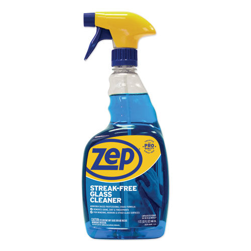 Image of Zep Commercial® Streak-Free Glass Cleaner, Pleasant Scent, 32 Oz Spray Bottle, 12/carton