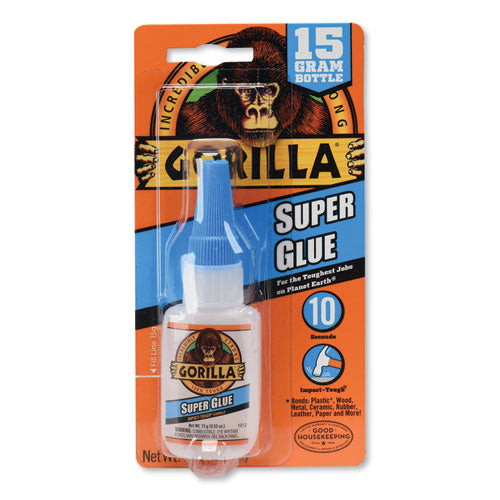 Image of Gorilla® Super Glue, 0.53 Oz, Dries Clear, 4/carton