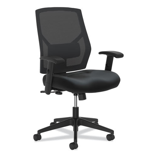 Image of HON® Crio High-Back Task Chair, Supports Up To 250 Lb, 18" To 22" Seat Height, Black