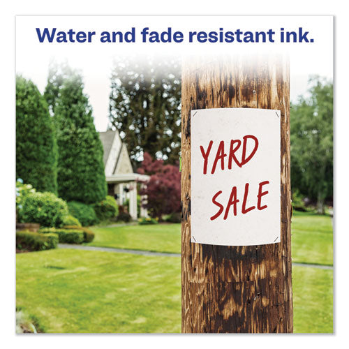 Image of Avery® Marks A Lot Large Desk-Style Permanent Marker, Broad Chisel Tip, Red, Dozen (8887)