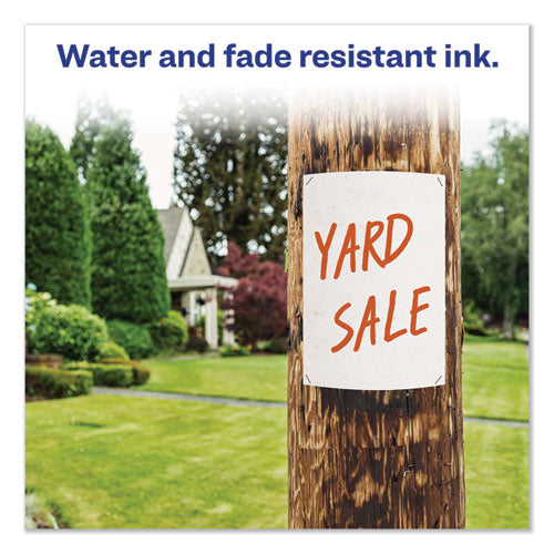 Image of Avery® Marks A Lot Large Desk-Style Permanent Marker, Broad Chisel Tip, Orange, Dozen (8883)