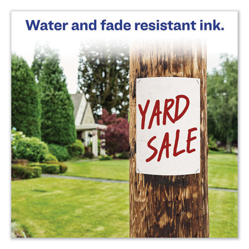 Image of Avery® Marks A Lot Extra-Large Desk-Style Permanent Marker, Extra-Broad Chisel Tip, Red (24147)