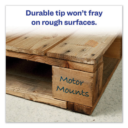 Image of Avery® Marks A Lot Large Desk-Style Permanent Marker, Broad Chisel Tip, Blue, Dozen (8886)