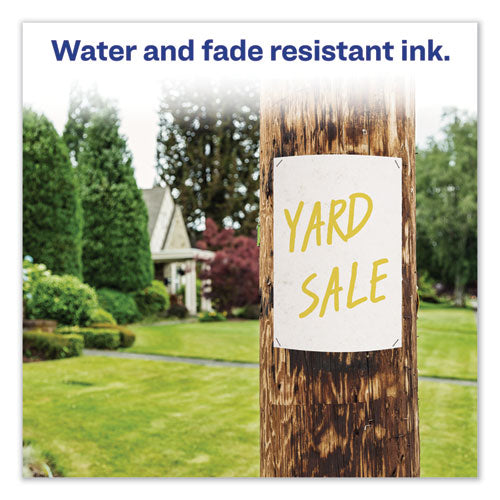 Image of Avery® Marks A Lot Large Desk-Style Permanent Marker, Broad Chisel Tip, Yellow, Dozen (8882)