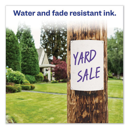 Image of Avery® Marks A Lot Large Desk-Style Permanent Marker, Broad Chisel Tip, Purple, Dozen (8884)