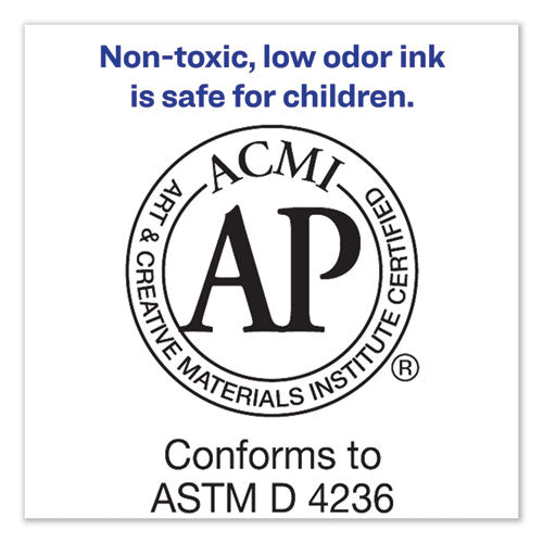 Image of Avery® Marks A Lot Regular Desk-Style Permanent Marker, Broad Chisel Tip, Blue, Dozen (7886)