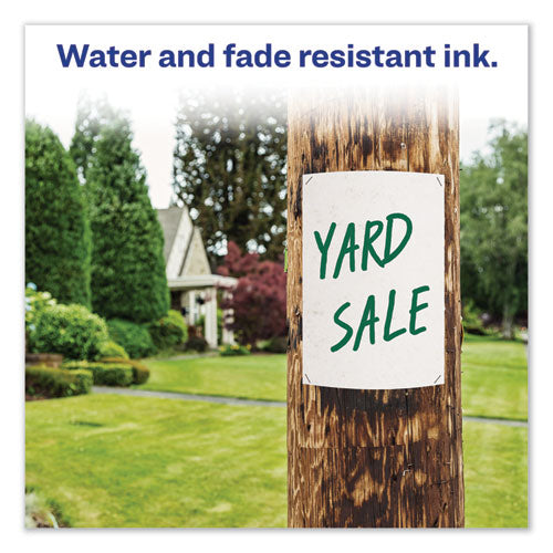 Image of Avery® Marks A Lot Large Desk-Style Permanent Marker, Broad Chisel Tip, Green, Dozen (8885)