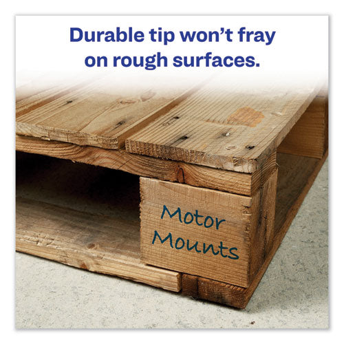 Image of Avery® Marks A Lot Regular Desk-Style Permanent Marker, Broad Chisel Tip, Green, Dozen (7885)