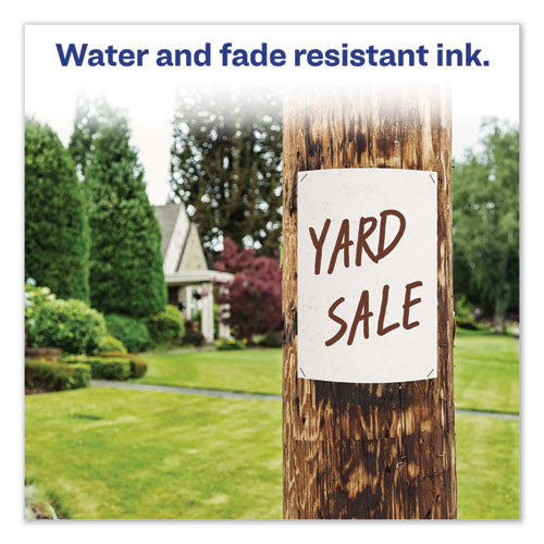 Image of Avery® Marks A Lot Large Desk-Style Permanent Marker, Broad Chisel Tip, Brown, Dozen (8881)