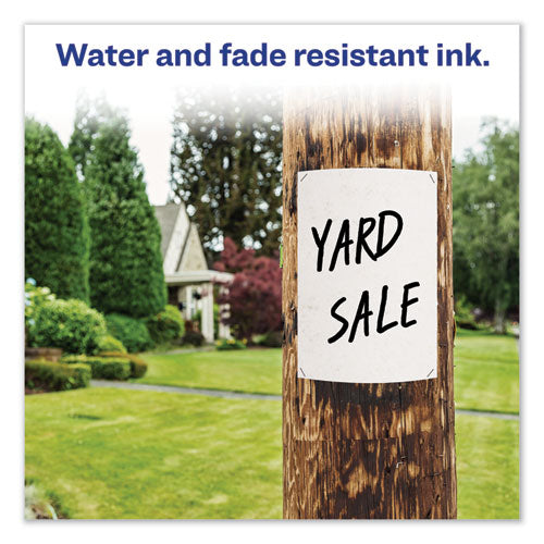 Image of Avery® Marks A Lot Regular Desk-Style Permanent Marker, Broad Chisel Tip, Black, Dozen (7888)