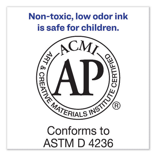 Image of Avery® Marks A Lot Large Desk-Style Permanent Marker, Broad Chisel Tip, Blue, Dozen (8886)