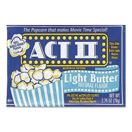 Image of Act II® Microwave Popcorn, Light Butter, 2.75 Oz Bag, 36/carton