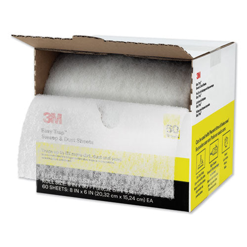 Image of 3M Easy Trap Duster, 8" X 30 Ft, White, 60 Sheet Roll