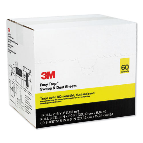 Image of 3M Easy Trap Duster, 8" X 30 Ft, White, 60 Sheet Roll