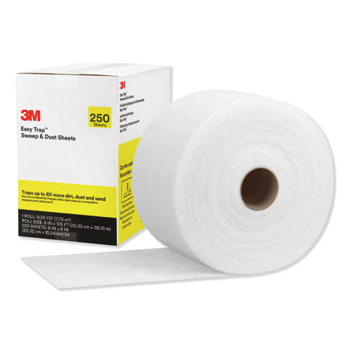 Image of 3M Easy Trap Duster, 8" X 125 Ft, White, 250 Sheet Roll