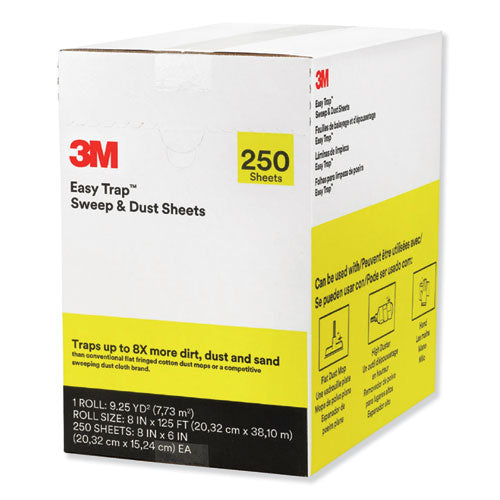 Image of 3M Easy Trap Duster, 8" X 125 Ft, White, 250 Sheet Roll