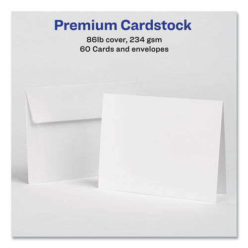 Image of Avery® Note Cards With Matching Envelopes, Inkjet, 85 Lb, 4.25 X 5.5, Matte White, 60 Cards, 2 Cards/sheet, 30 Sheets/pack