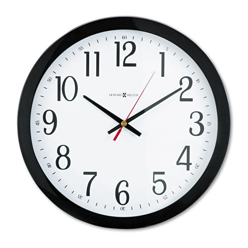 Image of Howard Miller® Gallery Wall Clock, 16" Overall Diameter, Black Case, 1 Aa (sold Separately)