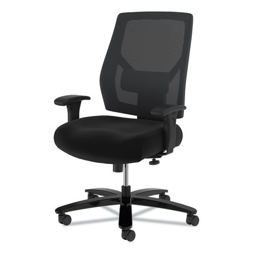 Image of HON® Crio Big And Tall Mid-Back Task Chair, Supports Up To 450 Lb, 18" To 22" Seat Height, Black