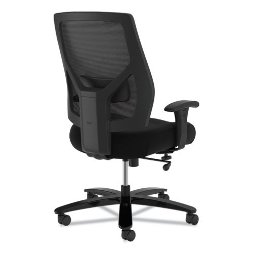 Image of HON® Crio Big And Tall Mid-Back Task Chair, Supports Up To 450 Lb, 18" To 22" Seat Height, Black