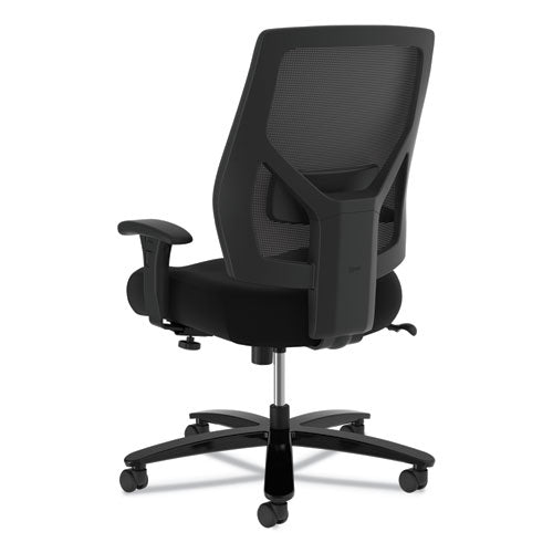 Image of HON® Crio Big And Tall Mid-Back Task Chair, Supports Up To 450 Lb, 18" To 22" Seat Height, Black
