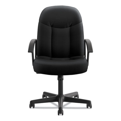 Image of HON® Hvl601 Series Executive High-Back Chair, Supports Up To 250 Lb, 17.44" To 20.94" Seat Height, Black