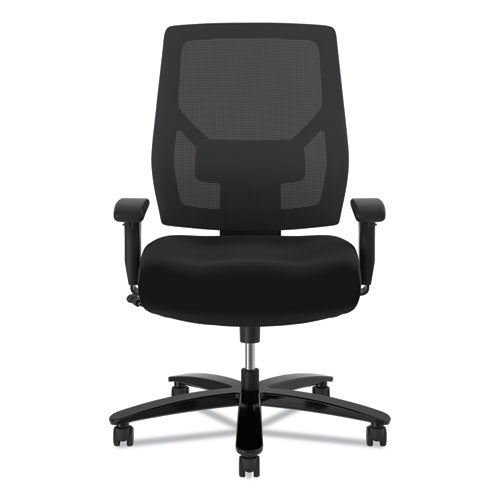 Image of HON® Crio Big And Tall Mid-Back Task Chair, Supports Up To 450 Lb, 18" To 22" Seat Height, Black