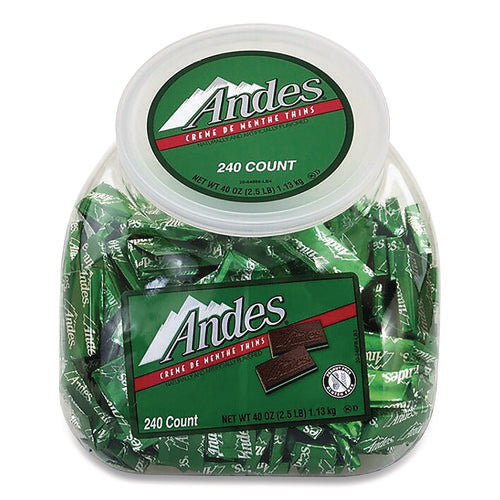 Image of Andes® Creme De Menthe Chocolate Mint Thins, 240 Piece Tub