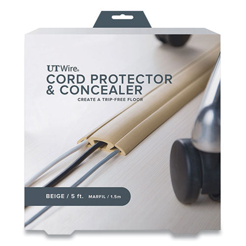 Image of UT Wire® Cord Protector and Concealer, 2.6" x 5 ft, Beige