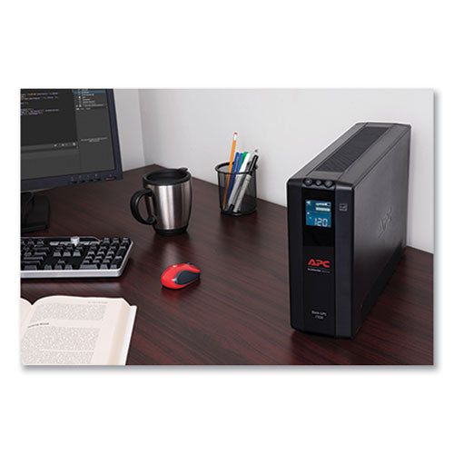 Image of APC® BX1500M Back-UPS PRO BX Series Compact Tower Battery Backup System, 10 Outlets, 1,500 VA, 789 J