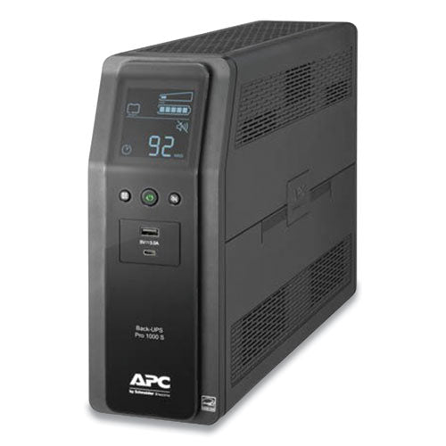 Image of APC® BR1000MS Back-UPS PRO BR Series SineWave Battery Backup System, 10 Outlets, 1,000 VA, 1,080 J